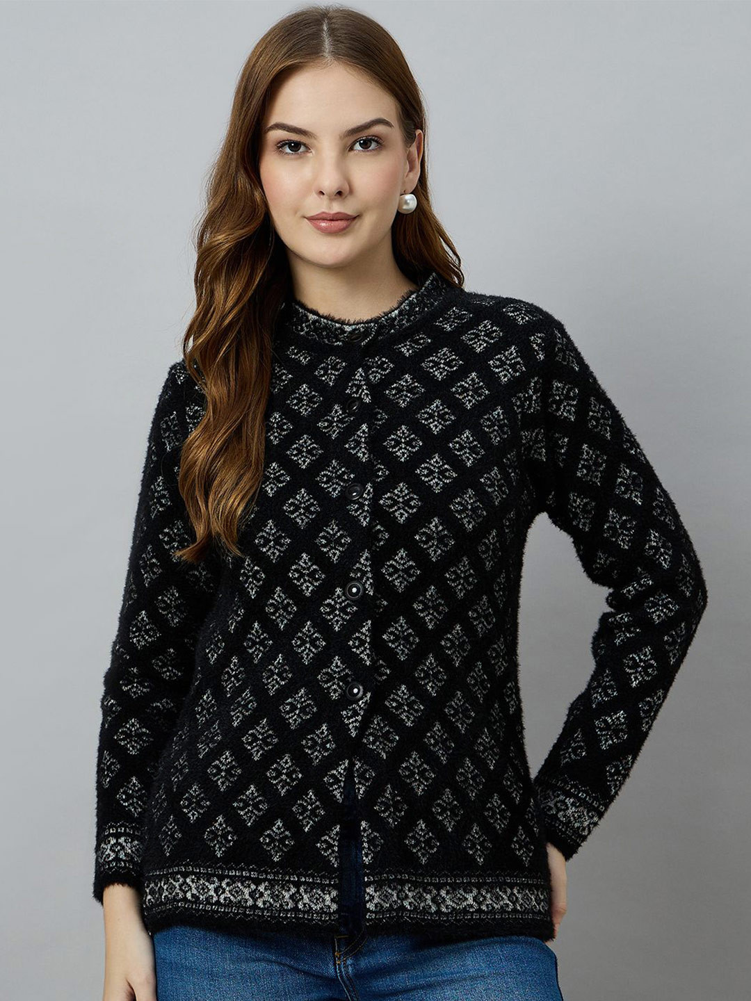 Duke Women Printed Cardigan