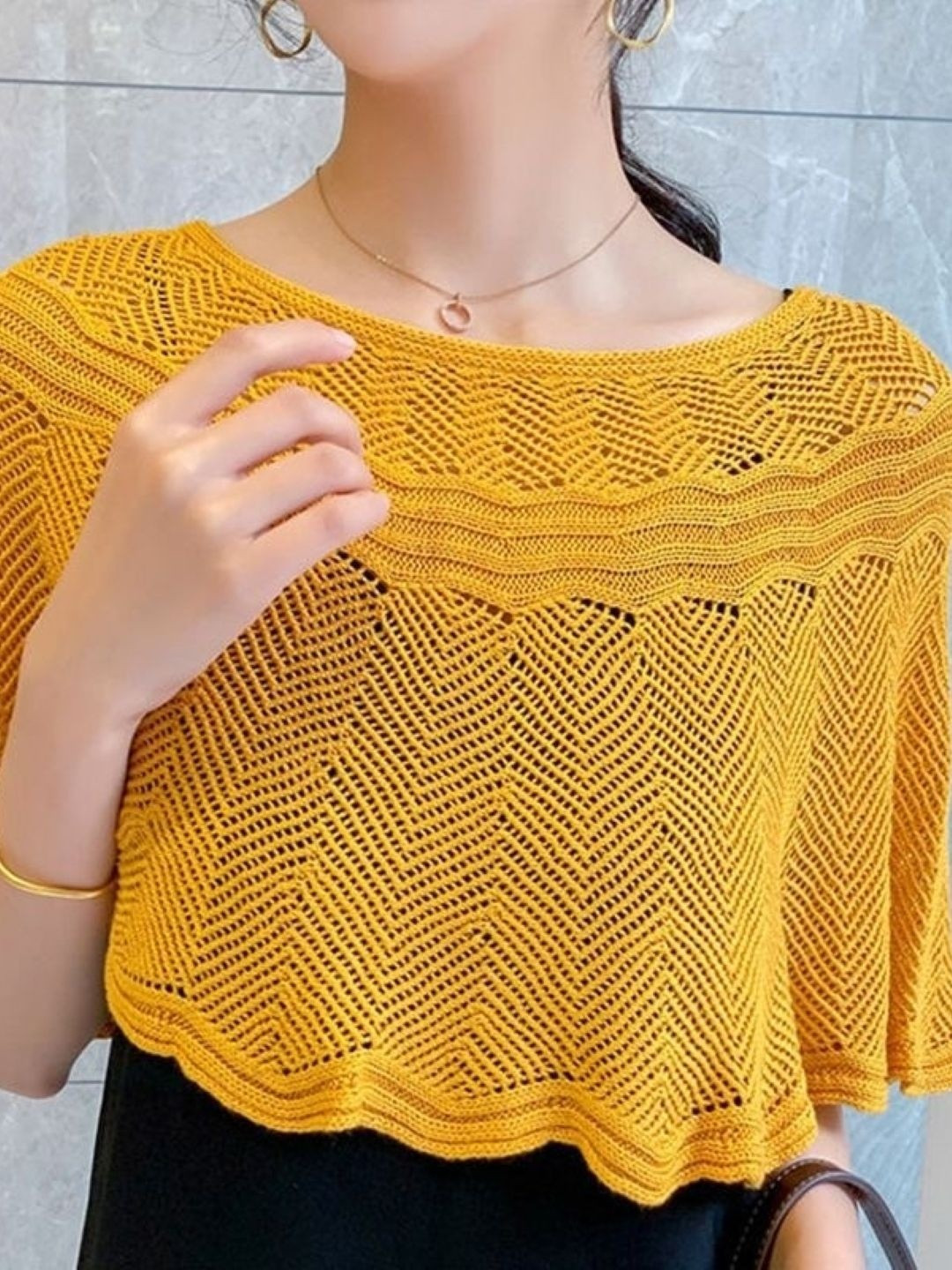 StyleCast Linen Crop Top