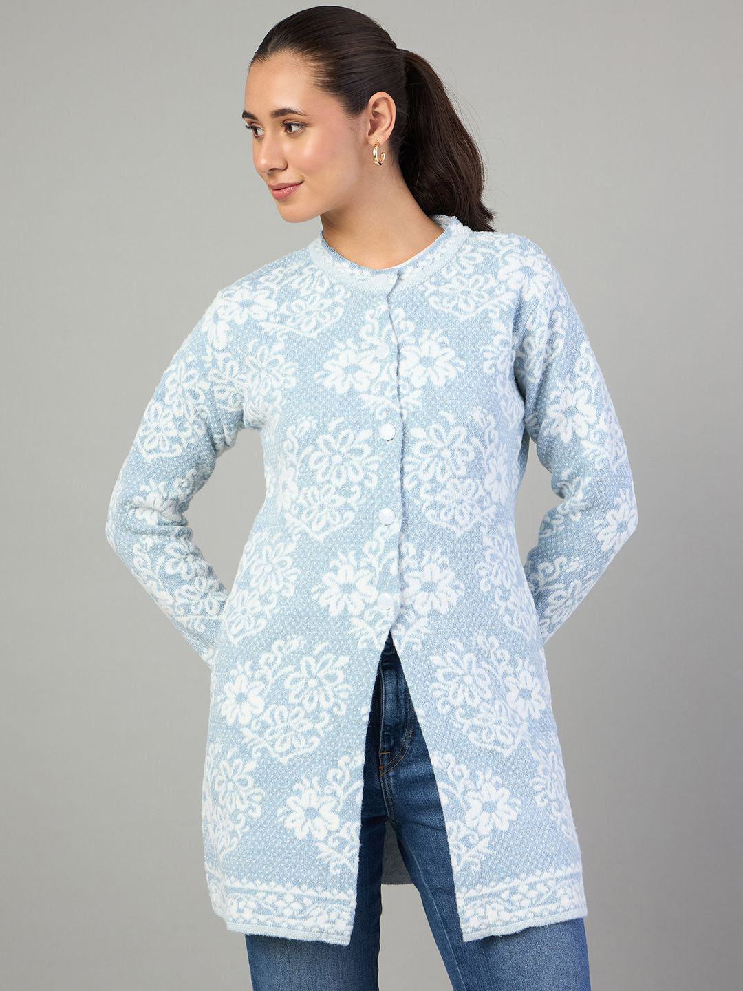 Duke Women Floral Printed Cardigan
