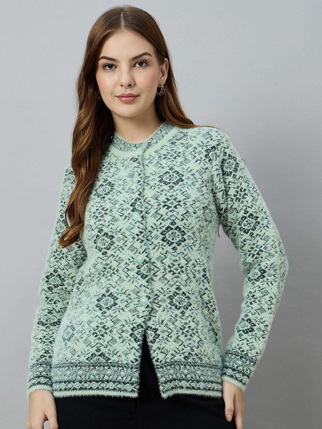 Duke Women Printed Cardigan
