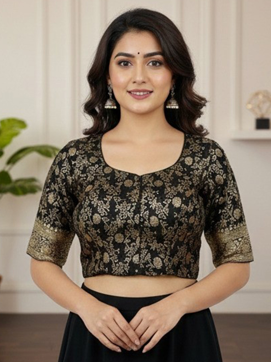 RAGHUVEER CREATION Women Embroidered Saree Blouse