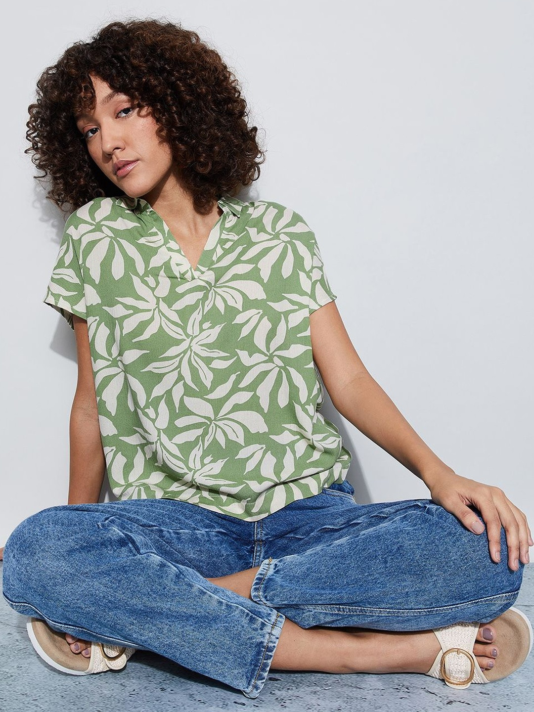 Fame Forever by Lifestyle Tropical Print Tropical Top