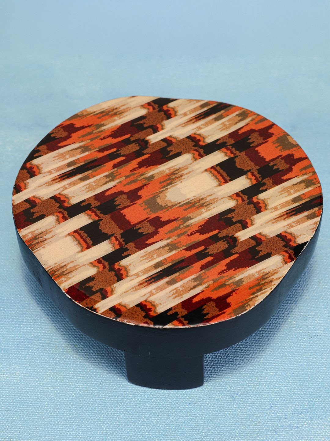 Ireka Homes Rang Black And Brown Wooden Trivet