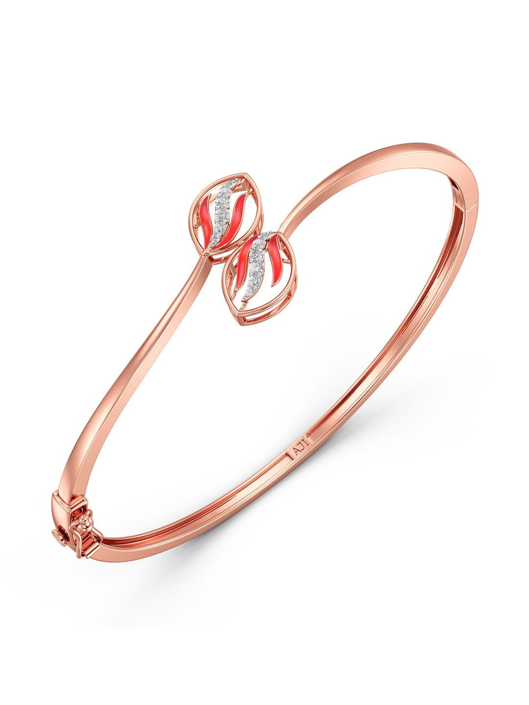 Joyalukkas 18Kt Rose Gold Bracelet With 0.07 Carat Natural Diamond - 8.35g