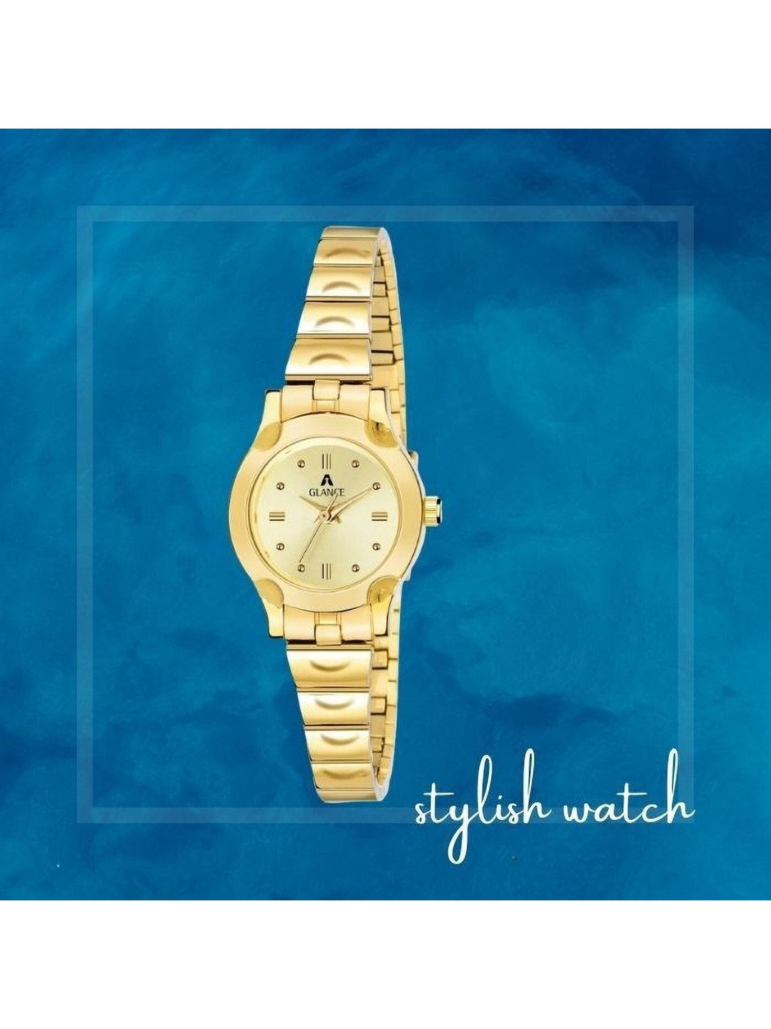 Aglance Women Embellished Dial & Bracelet Style Straps Analogue Watch JK_222624_8019ym01