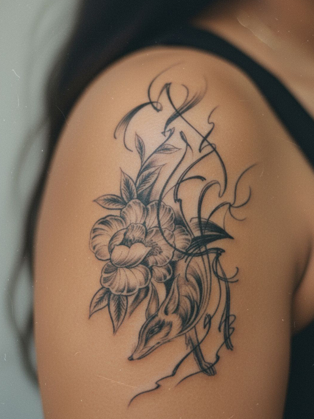 LICK Matte Finish Realistic Semi Temporary Body Tattoo - Flower LK-053