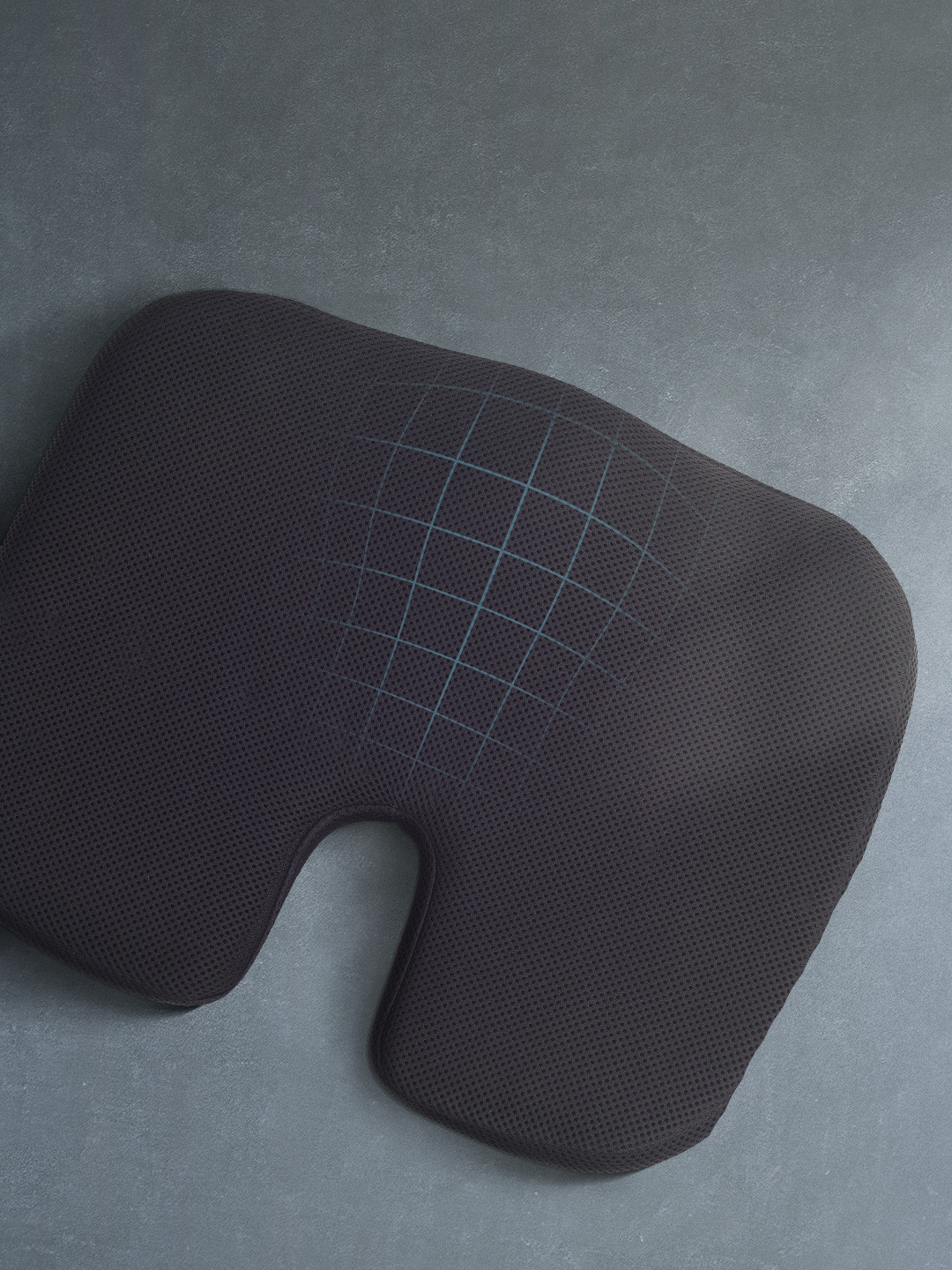 MA xNAP Sleep Support Black Solid Polyester Medium Memory Foam Therapedic Pillow-7 x 35 x 44 cm