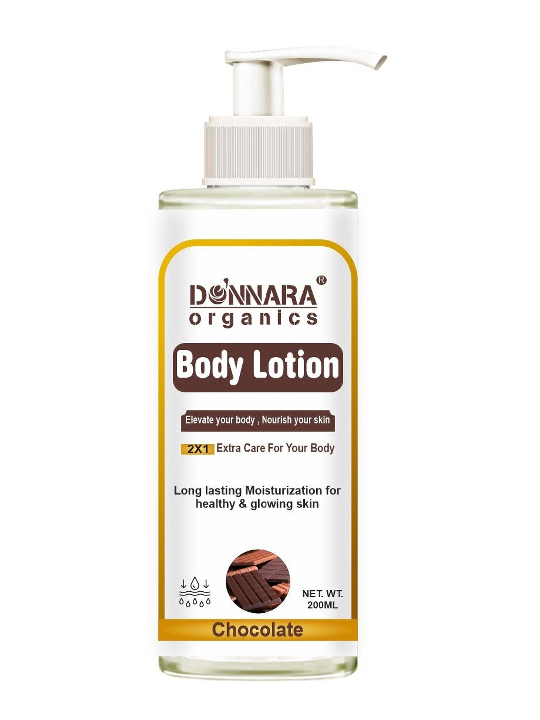 Donnara Organics Chocolate Body Lotion For Healthy & Glowing Skin - 200 ml