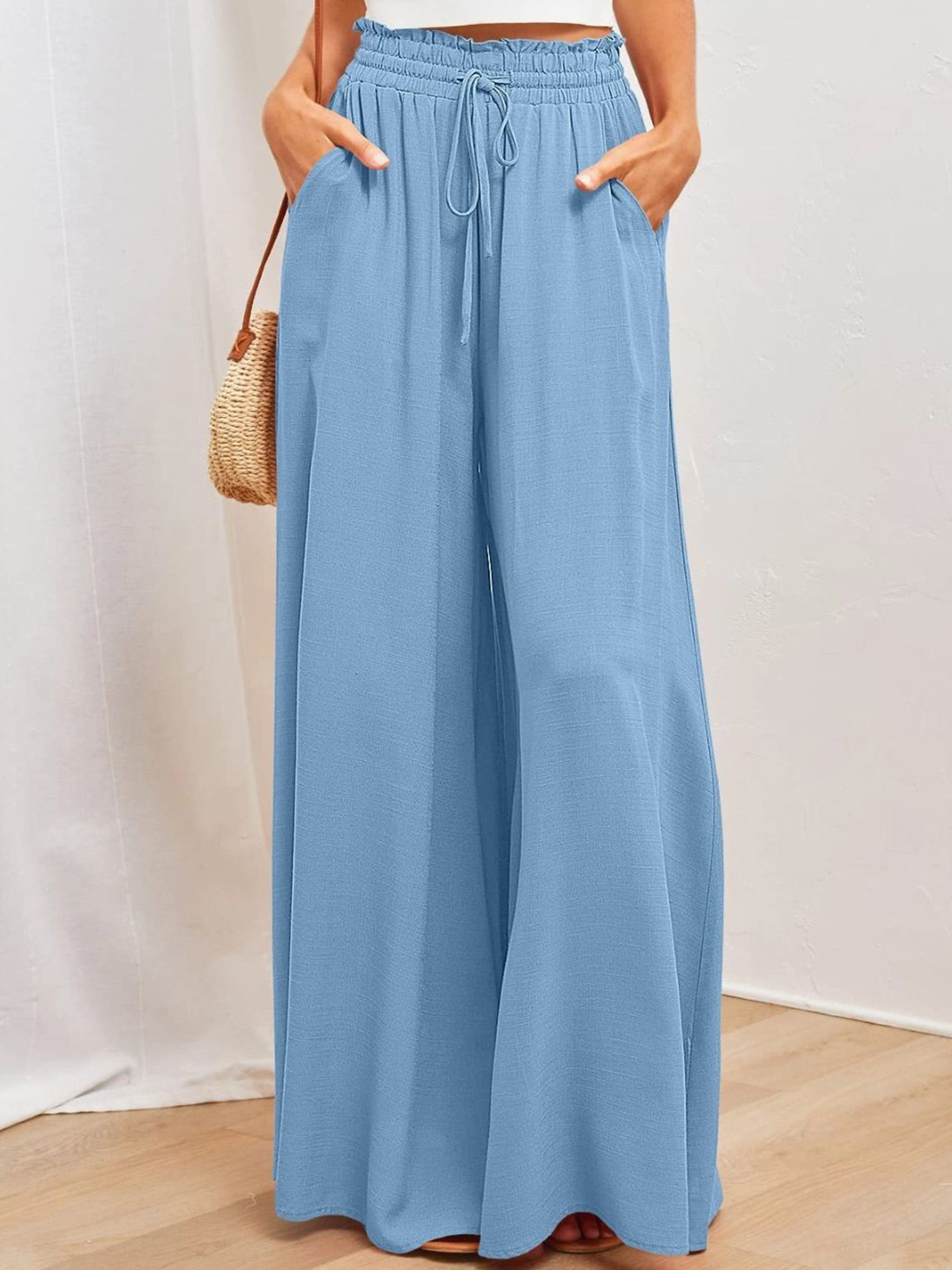 StyleCast Women Flared Drawstring Palazzos