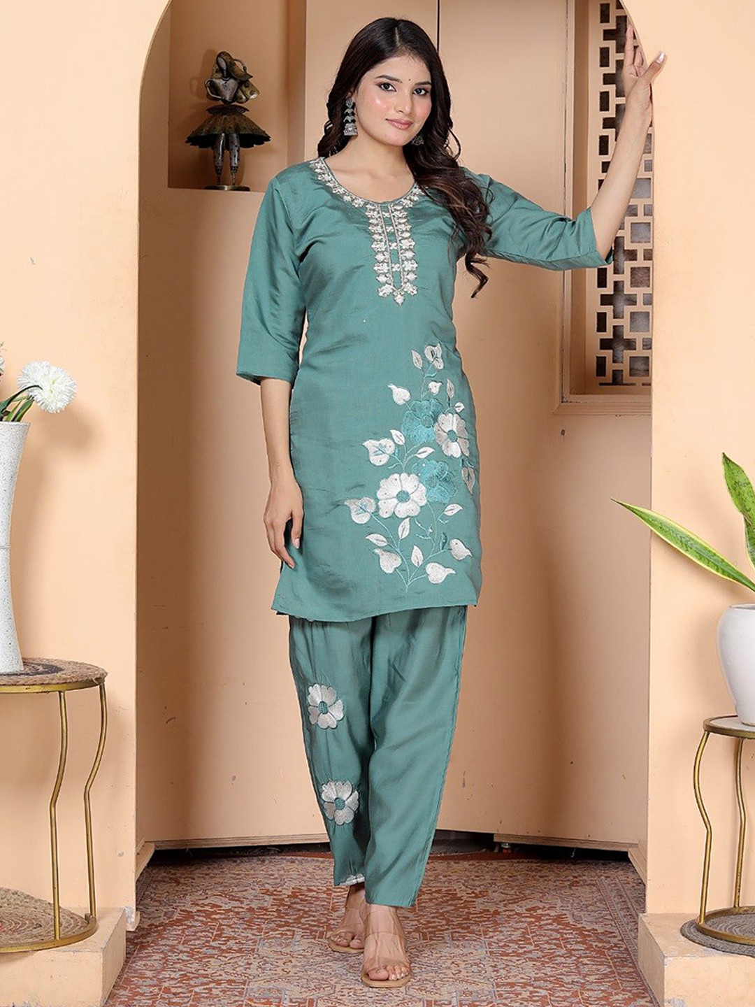 GRX Floral Embroidered Corset Dress