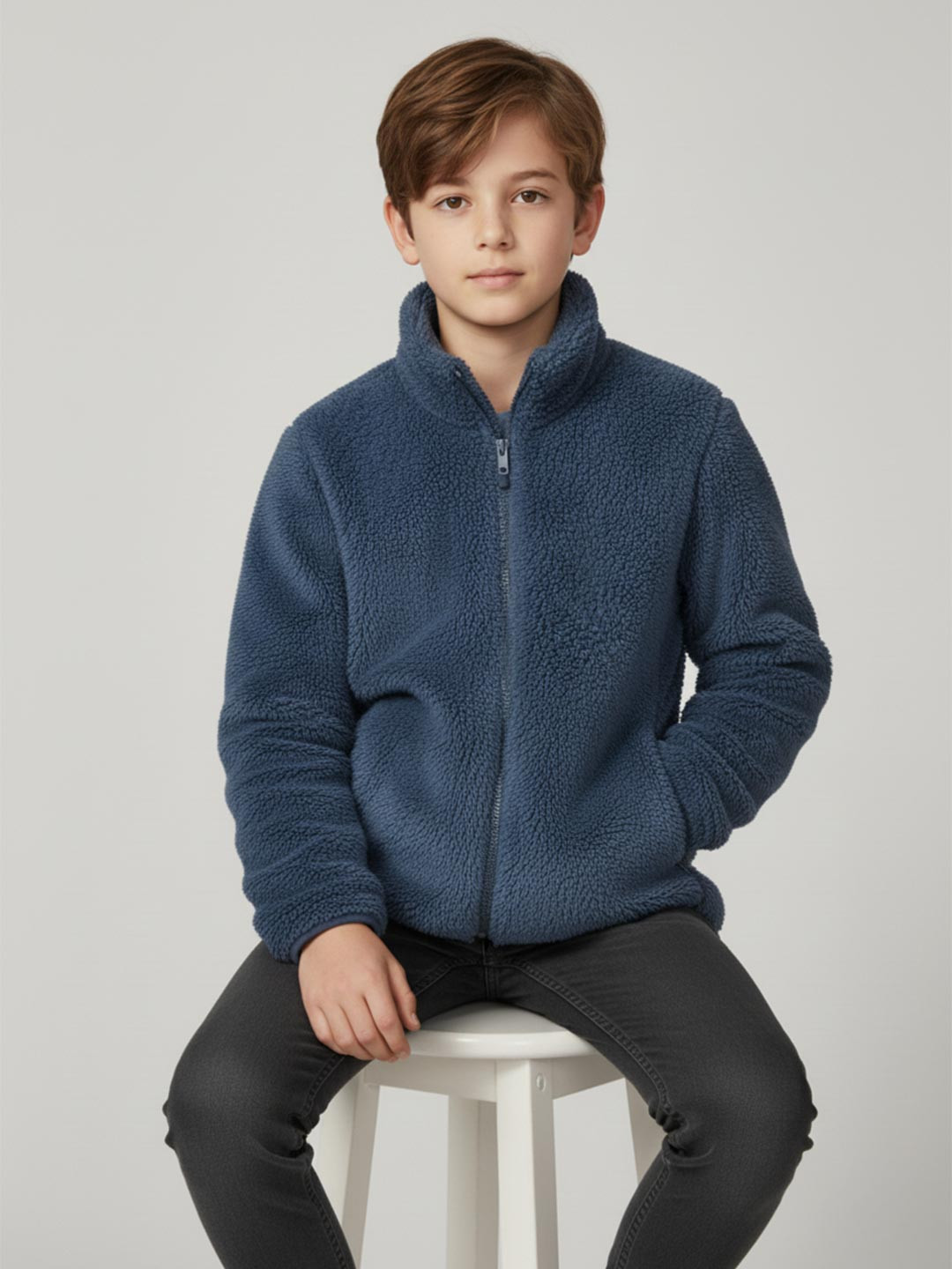 Alan Jones Boys Stand Collar Puffer Jacket