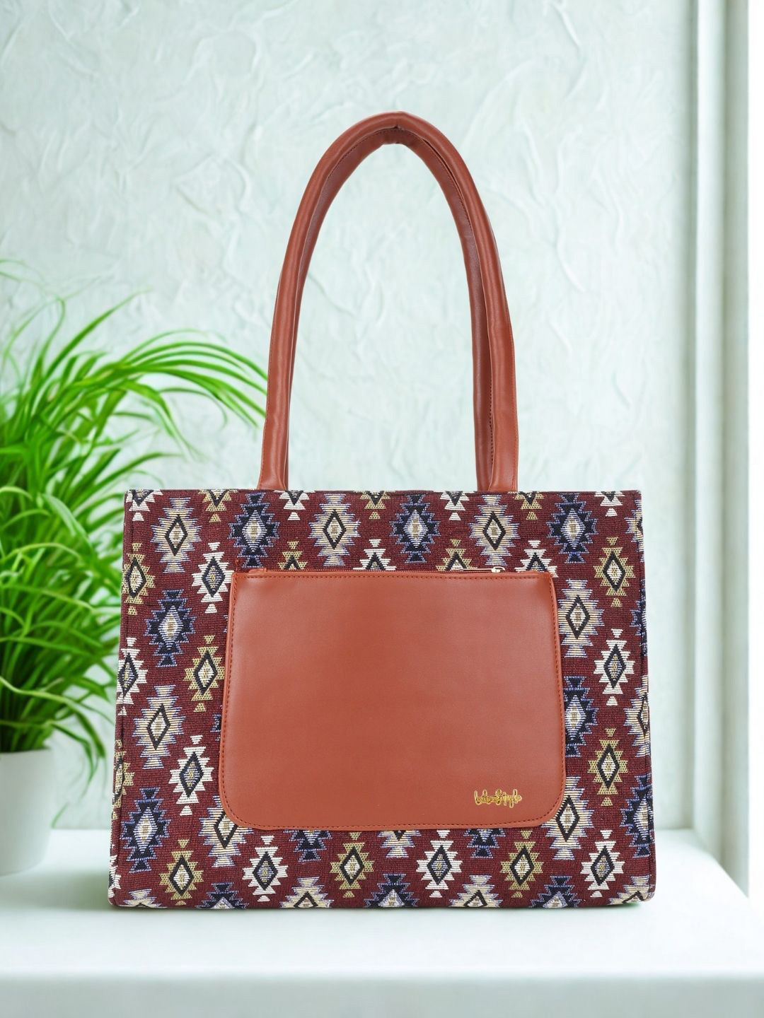 LIKE STYLE Ethnic Motifs Printed Structured Tote Bag