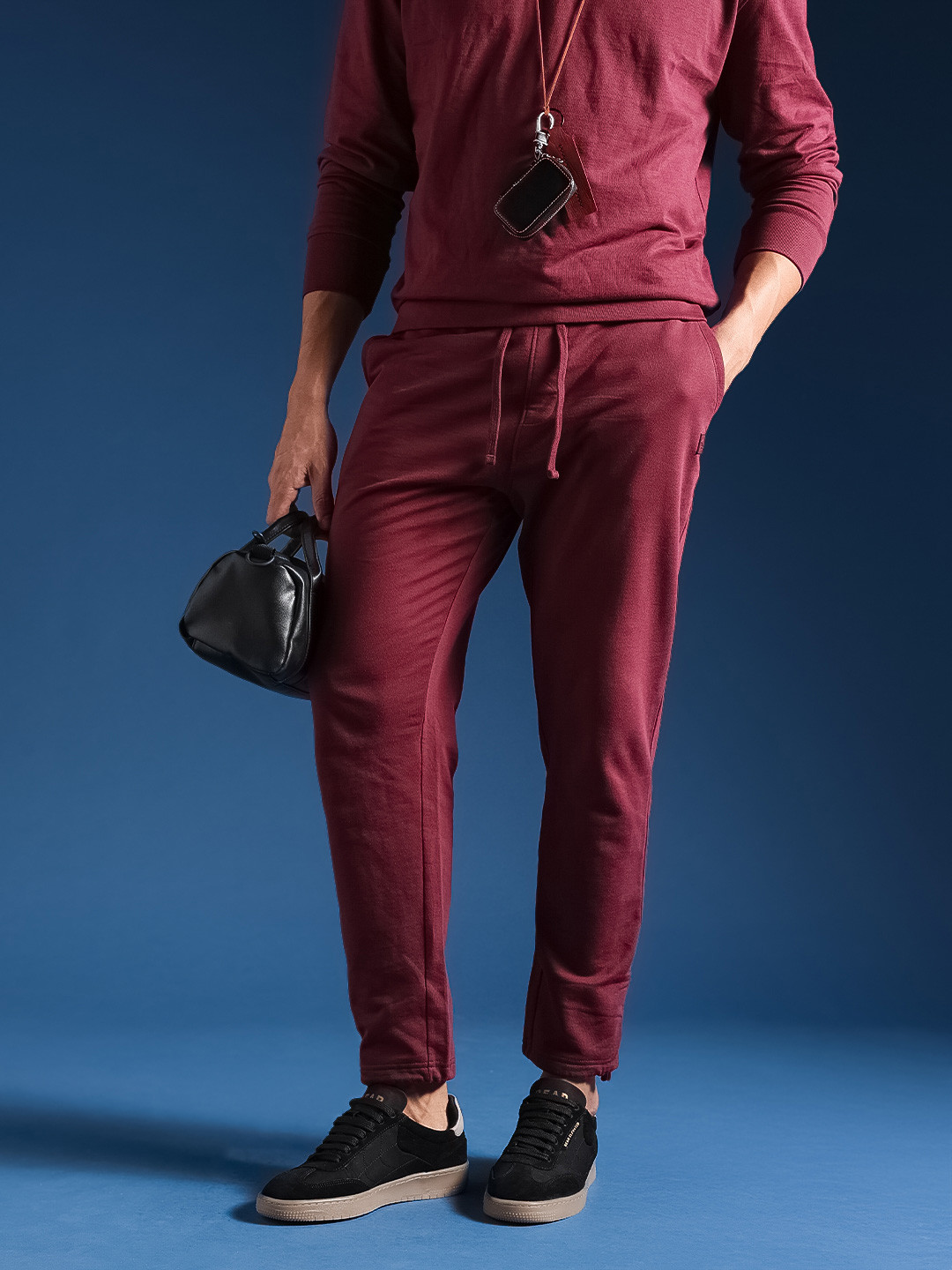 THE BEAR HOUSE Men Relaxed Fit Cotton Drawstring Track Pant
