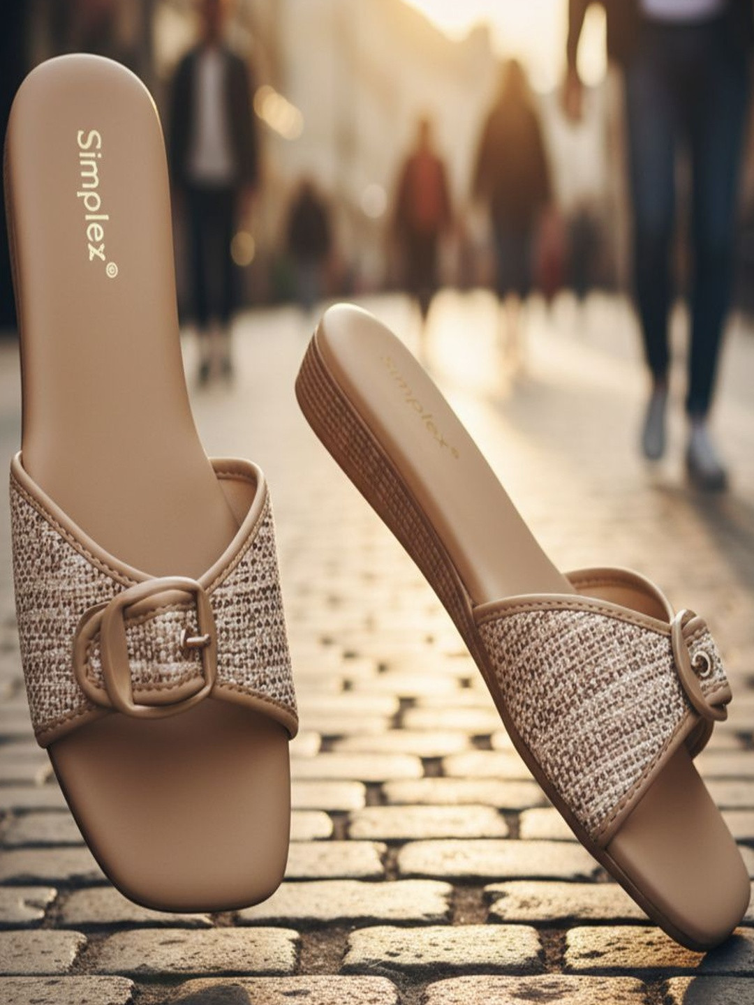 Simplex Footwear Women Open Toe Flats With Bows Detail