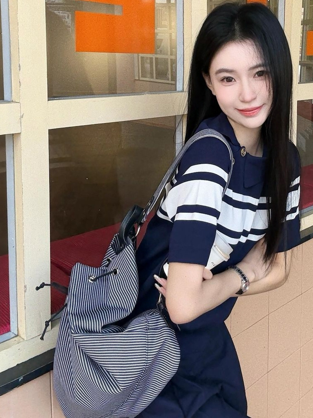 StyleCast Striped Linen Top