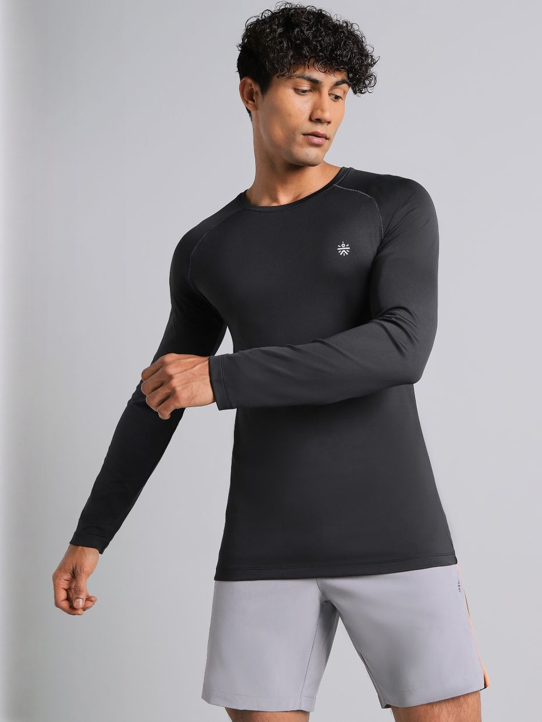 CULT Men's Black Build Up Performance Recycled Poly T-shirt