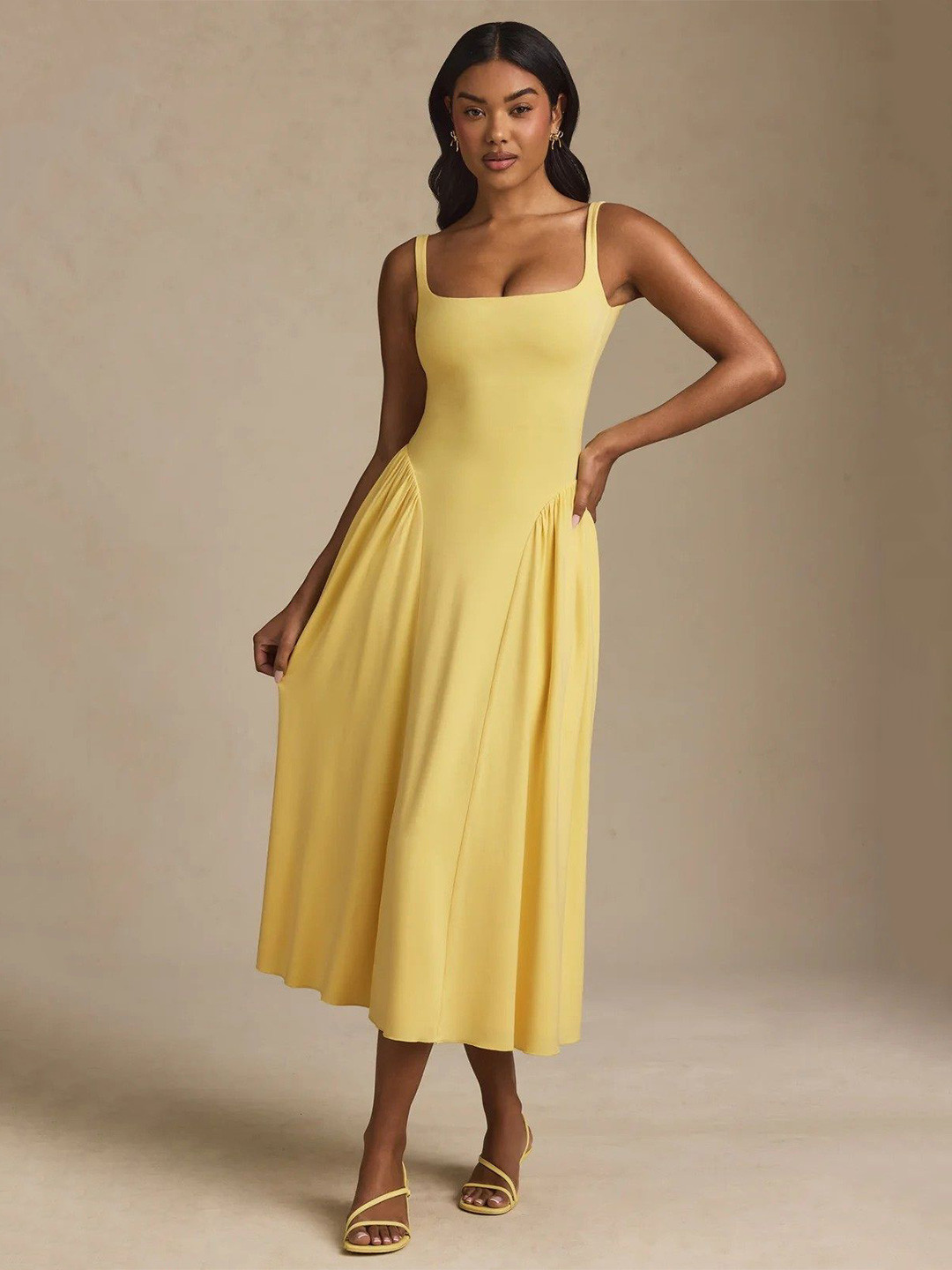 SZN Fit & Flare Midi Dress
