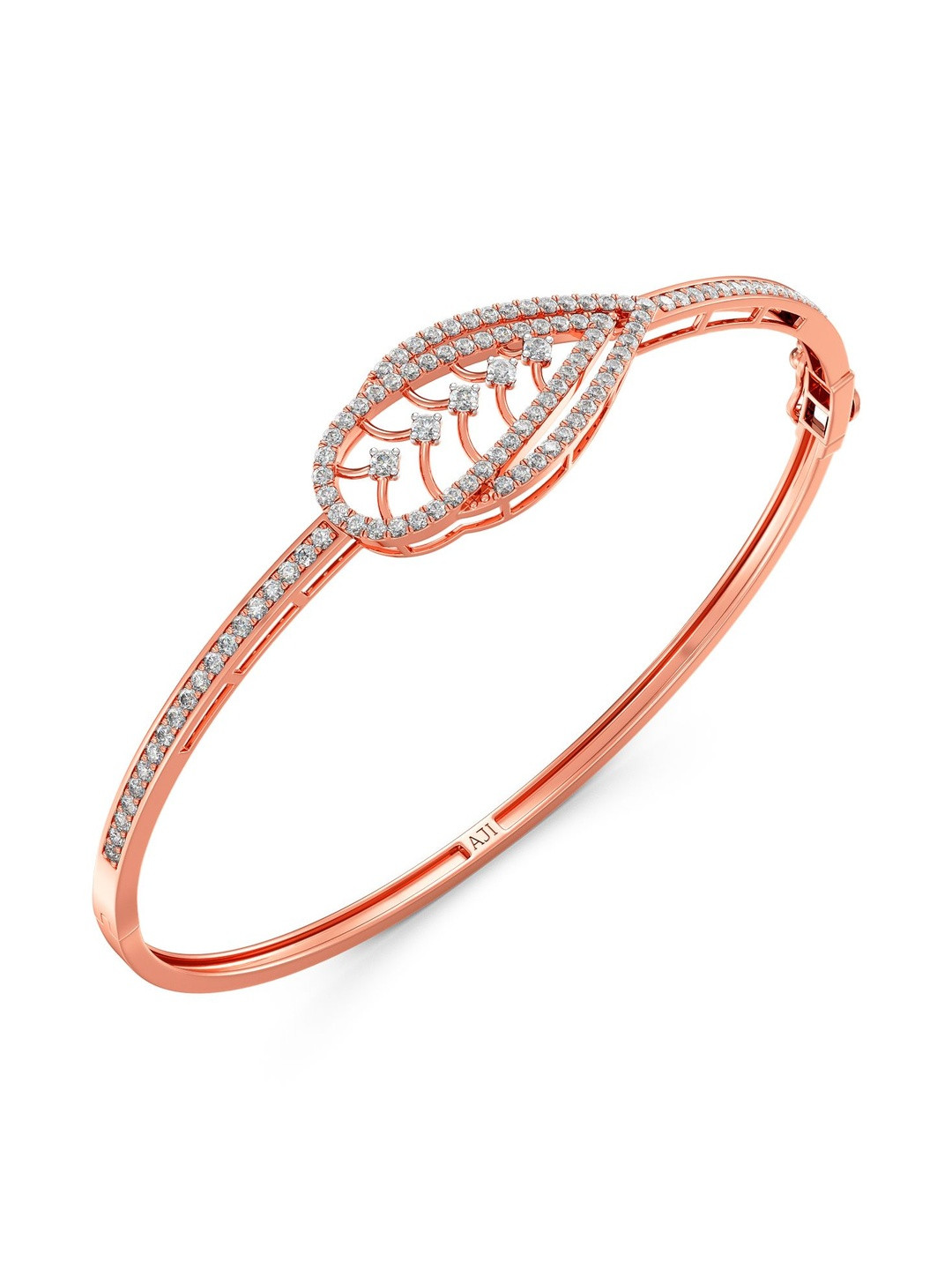 Joyalukkas Women 18Kt Rose Gold Bracelet With 0.61 Carat Natural Diamond - 9.47g