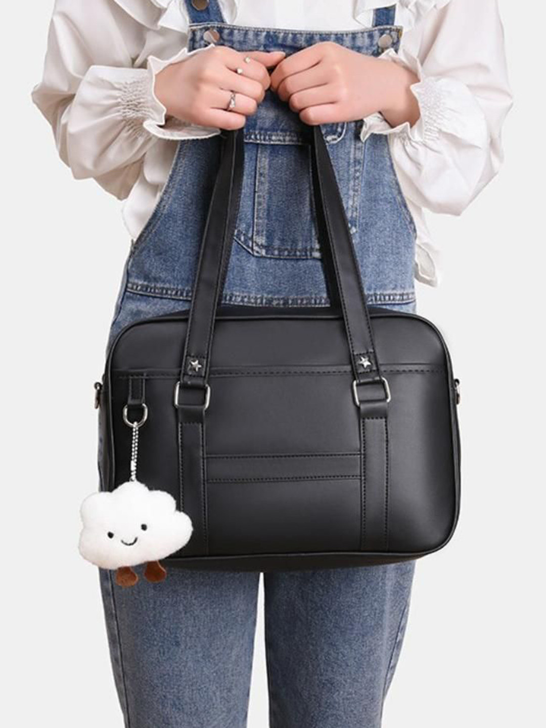 StyleCast Detachable Sling Strap Messenger Bag with Charm