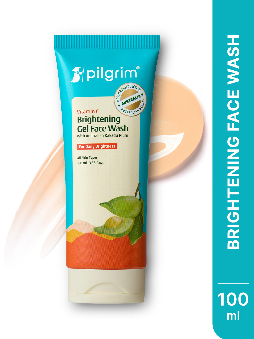 Pilgrim Vitamin C Gel Face Wash with Kakadu Plum & Lime Pearl - 100 ml