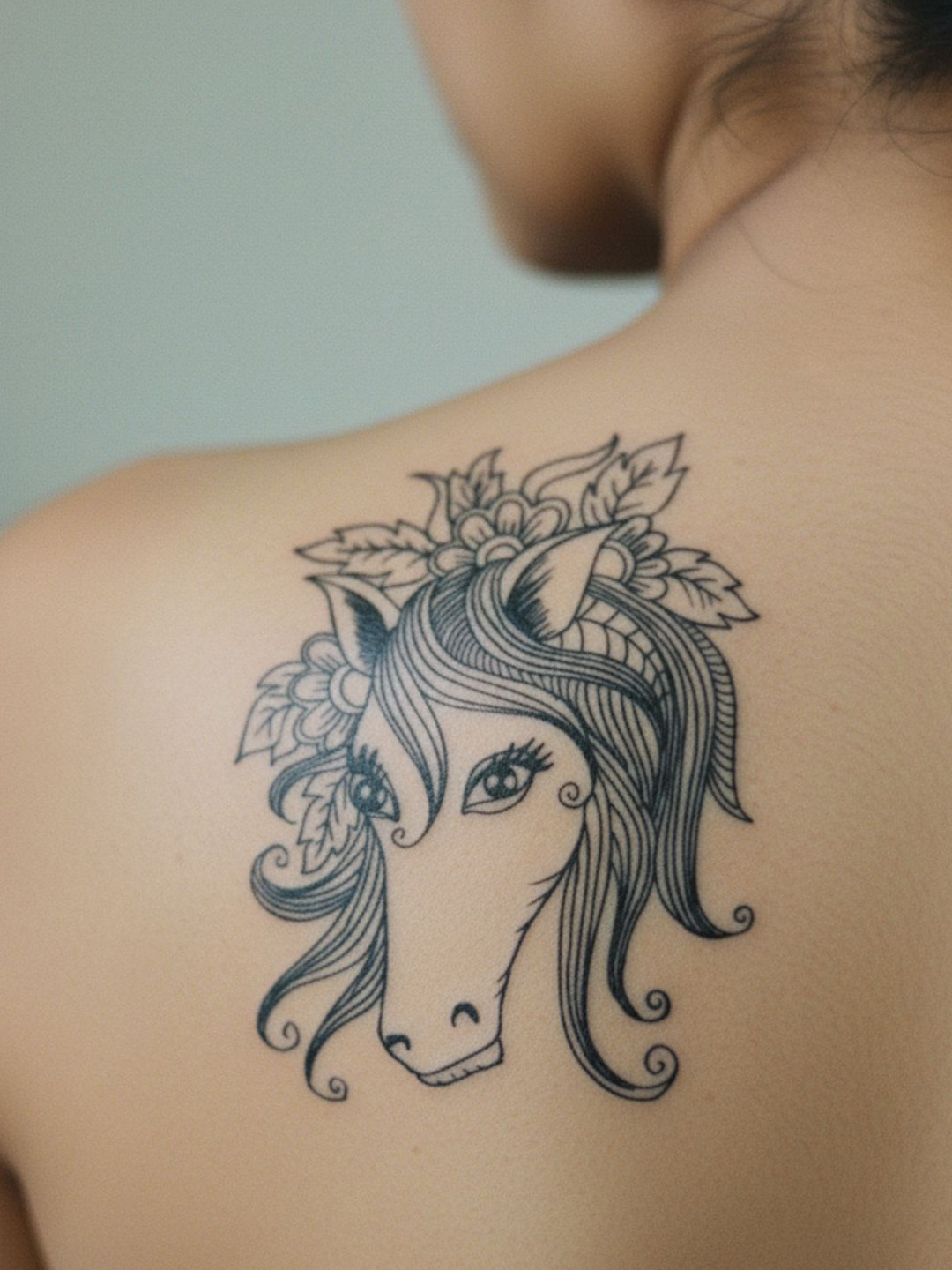 LICK Matte Finish Realistic Semi Temporary Body Tattoo - Horse LK-284