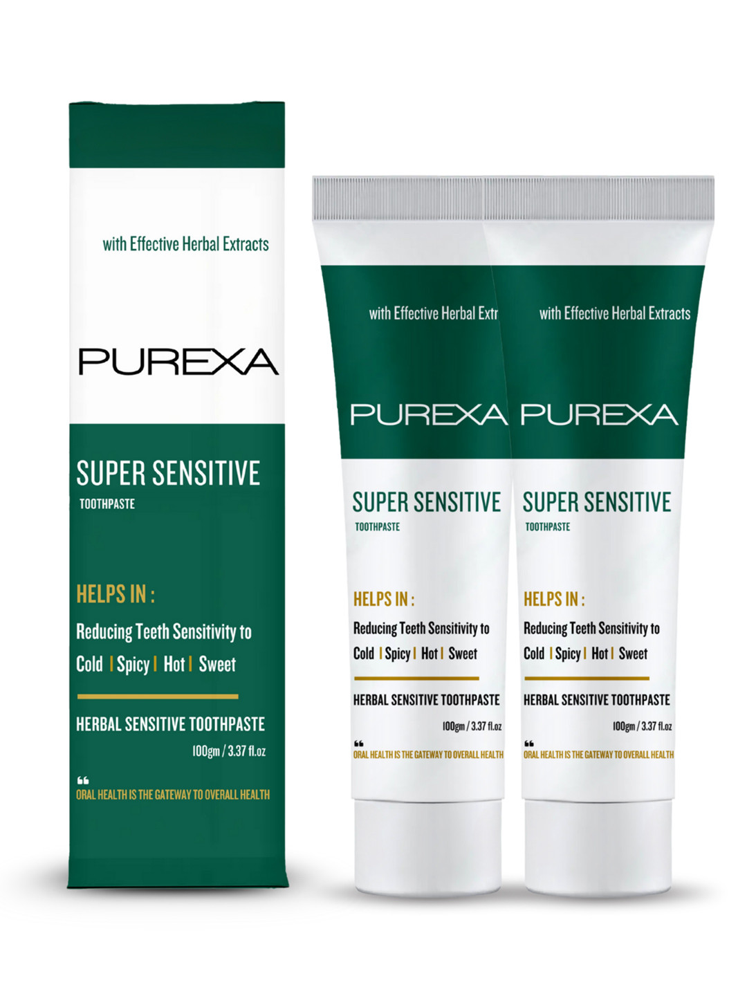 Purexa Set Of 2 Super Sensitive Toothpaste For Gentle Care & Sensitive Teeth - 100 g Each