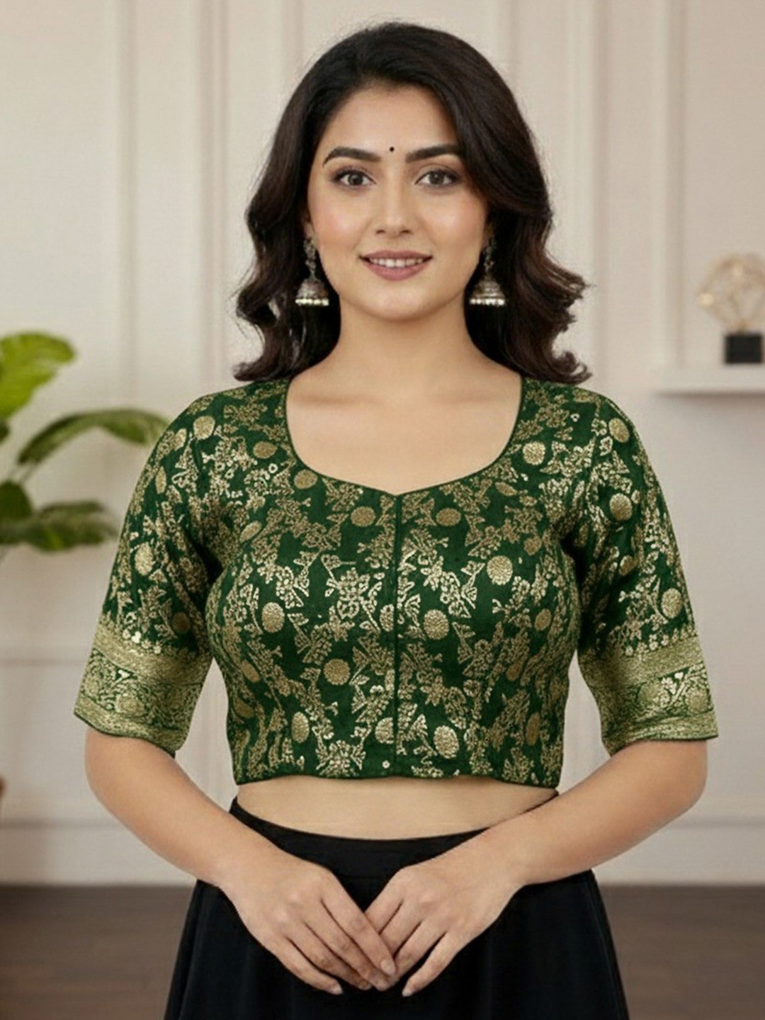 RAGHUVEER CREATION Women Embroidered Saree Blouse