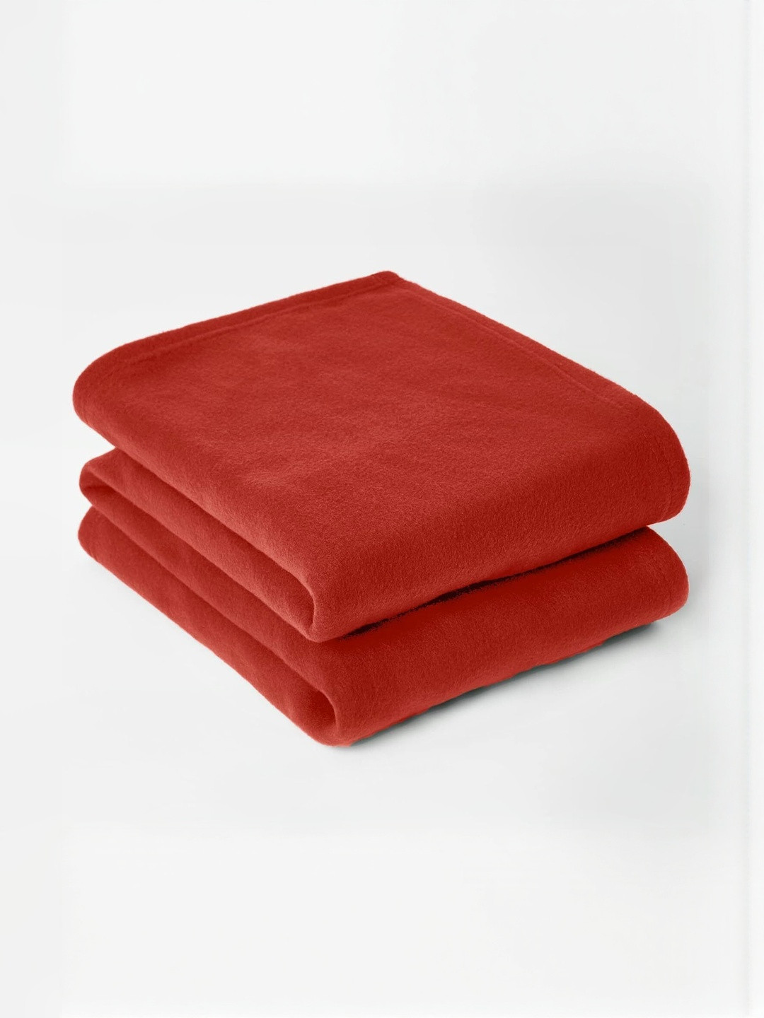 Aura Solid Polar Red Breathable 120 GSM Mild Winter Blanket