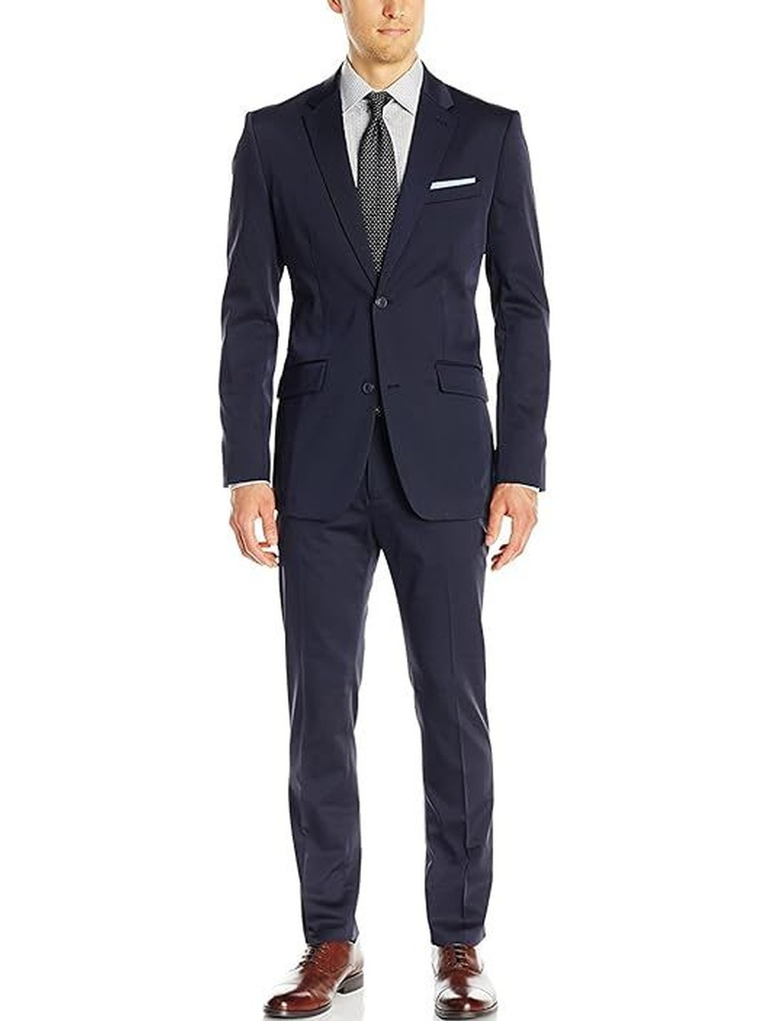 RISANI Men Long Sleeves Single-Breasted Regular Fit Notched Lapel 2 Piece Suit