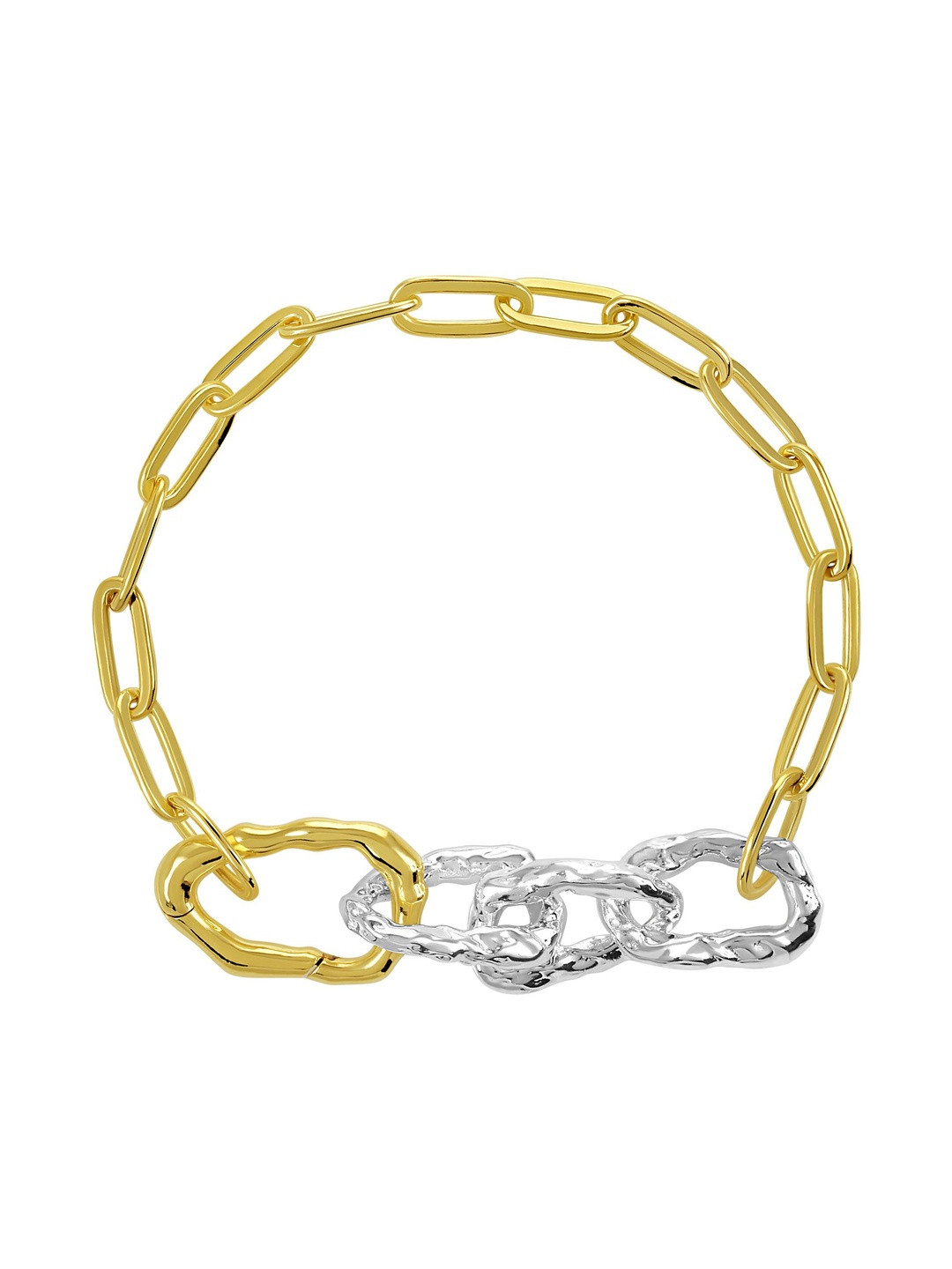 Nishani Yugen 925 Sterling Silver Gold-Plated Link Bracelet