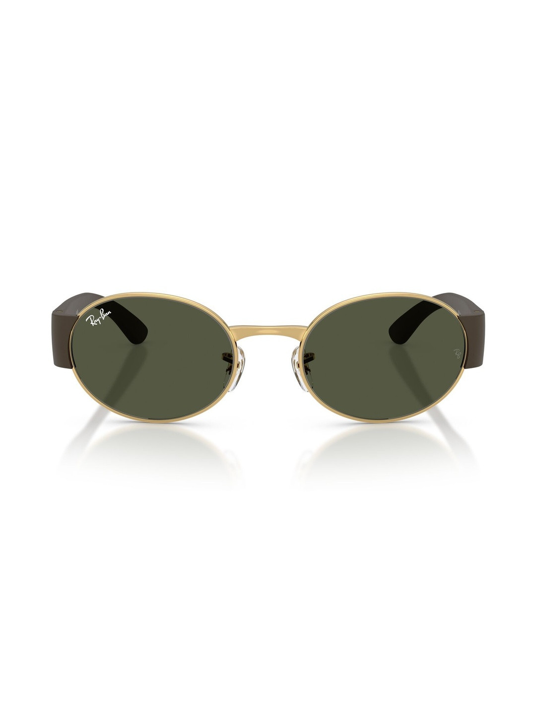 Ray-Ban Unisex Green Lens & Black Round Sunglasses