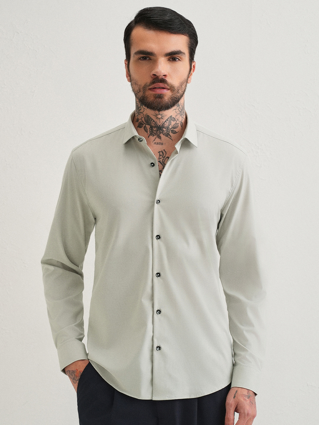 Banana Club Men Classic Slim Fit Wrinkle Free Semiformal Shirt