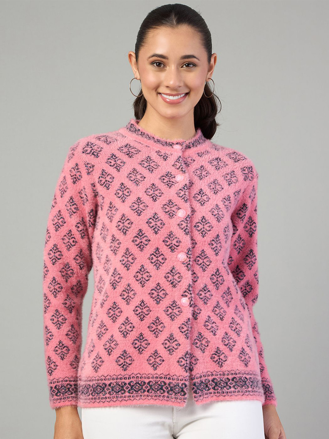 Duke Women Printed Cardigan
