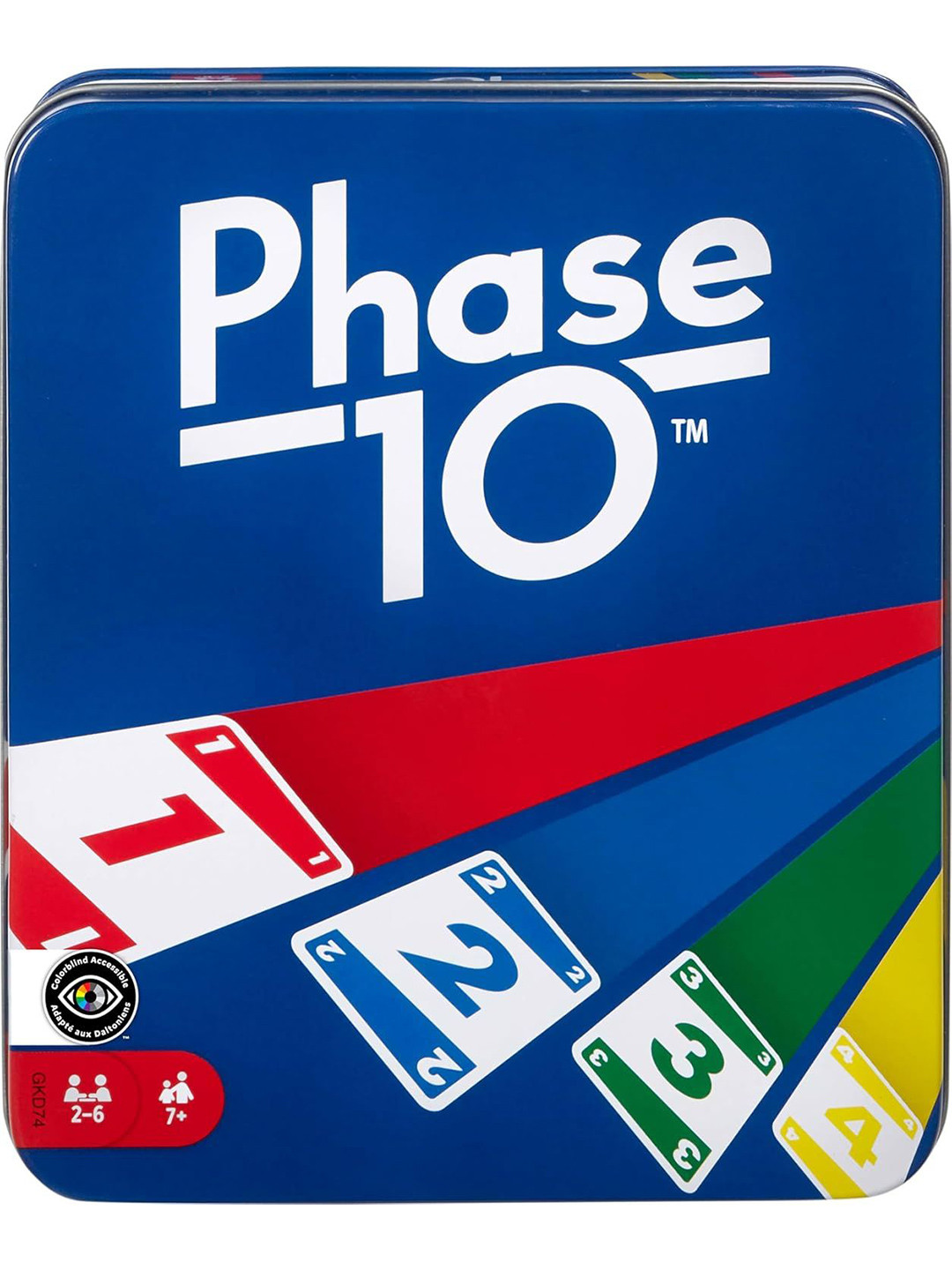 SALPITOYS Uno Card Game with Color Blind Accessible Deck in Storage & Travel Tin for Kids