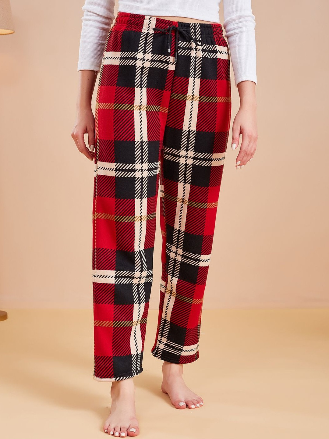 SECRETS BY ZEROKAATA Women Printed Assorted Fleece Fur Pyjama