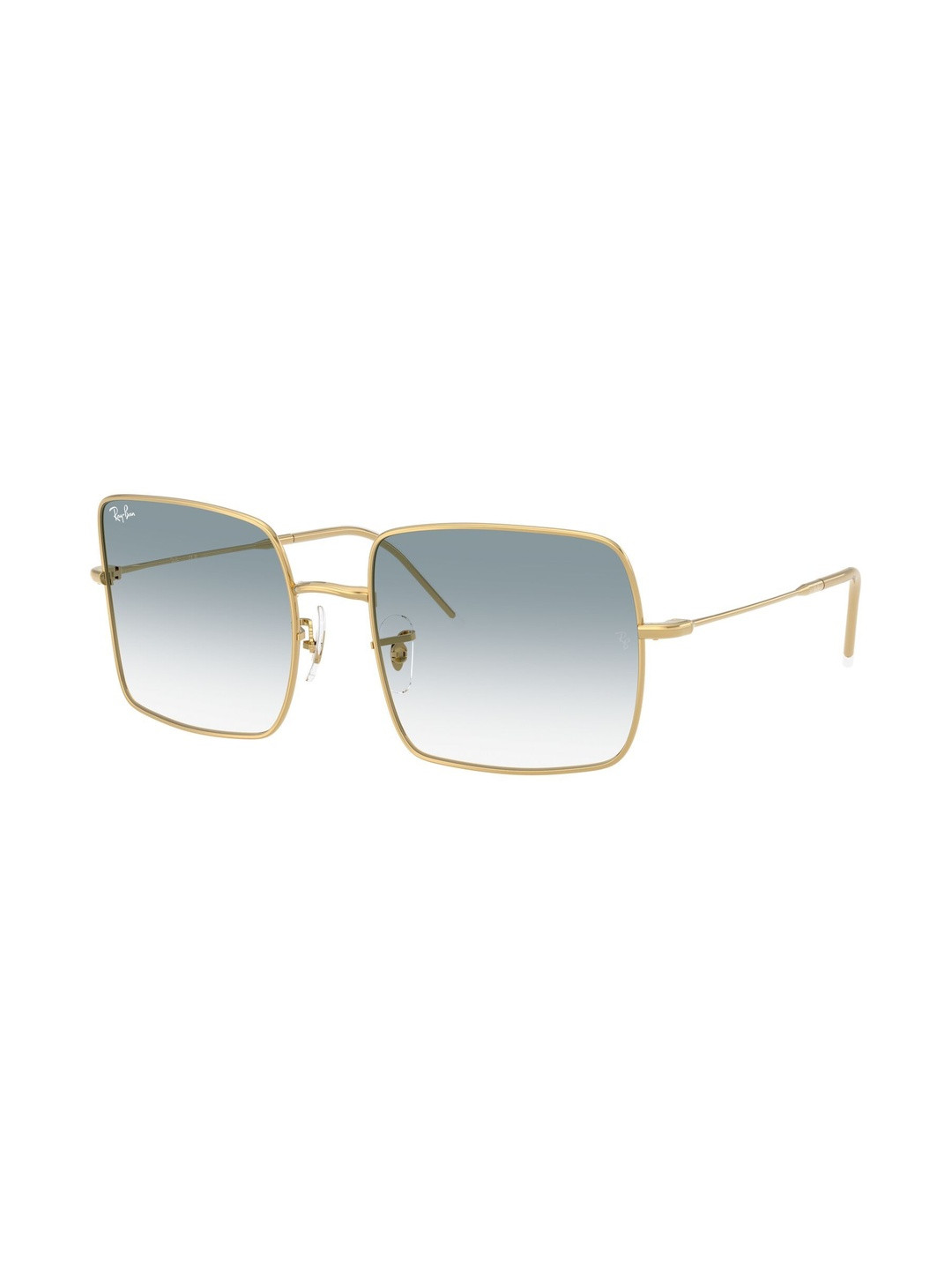 Ray-Ban Women Blue Lens & Gold-Toned Square Sunglasses With UV Protected Lens