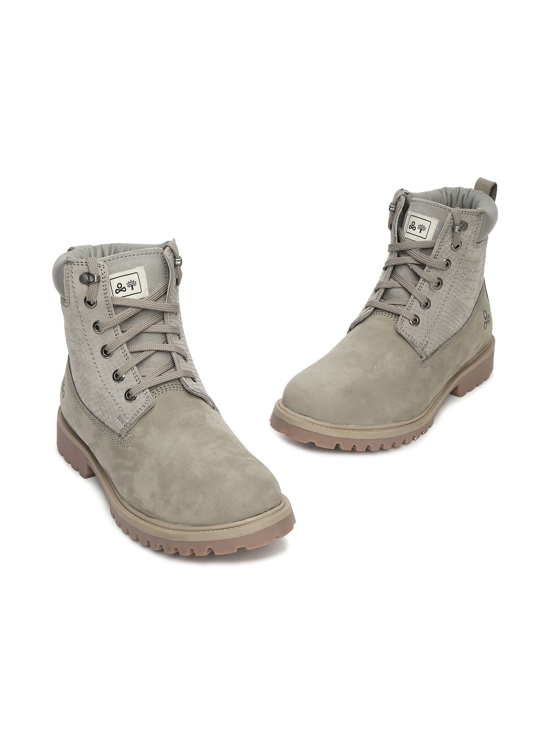Woodland Men Blocked-Heeled Boots