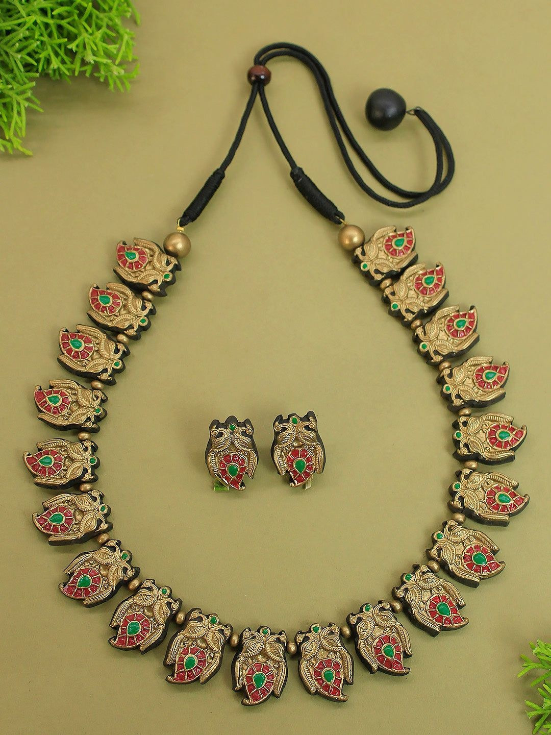 JUMKEY Peacock Design Necklace And Earrings