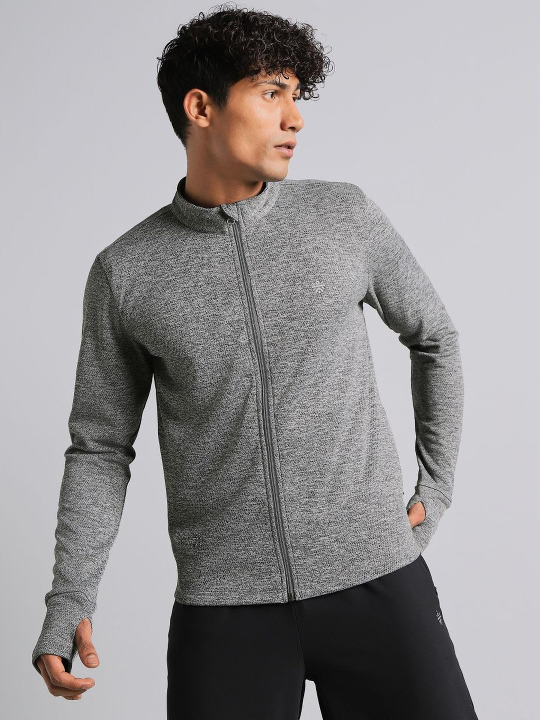 CULT Men's Dark Grey Run Elevate All Weather Jacket