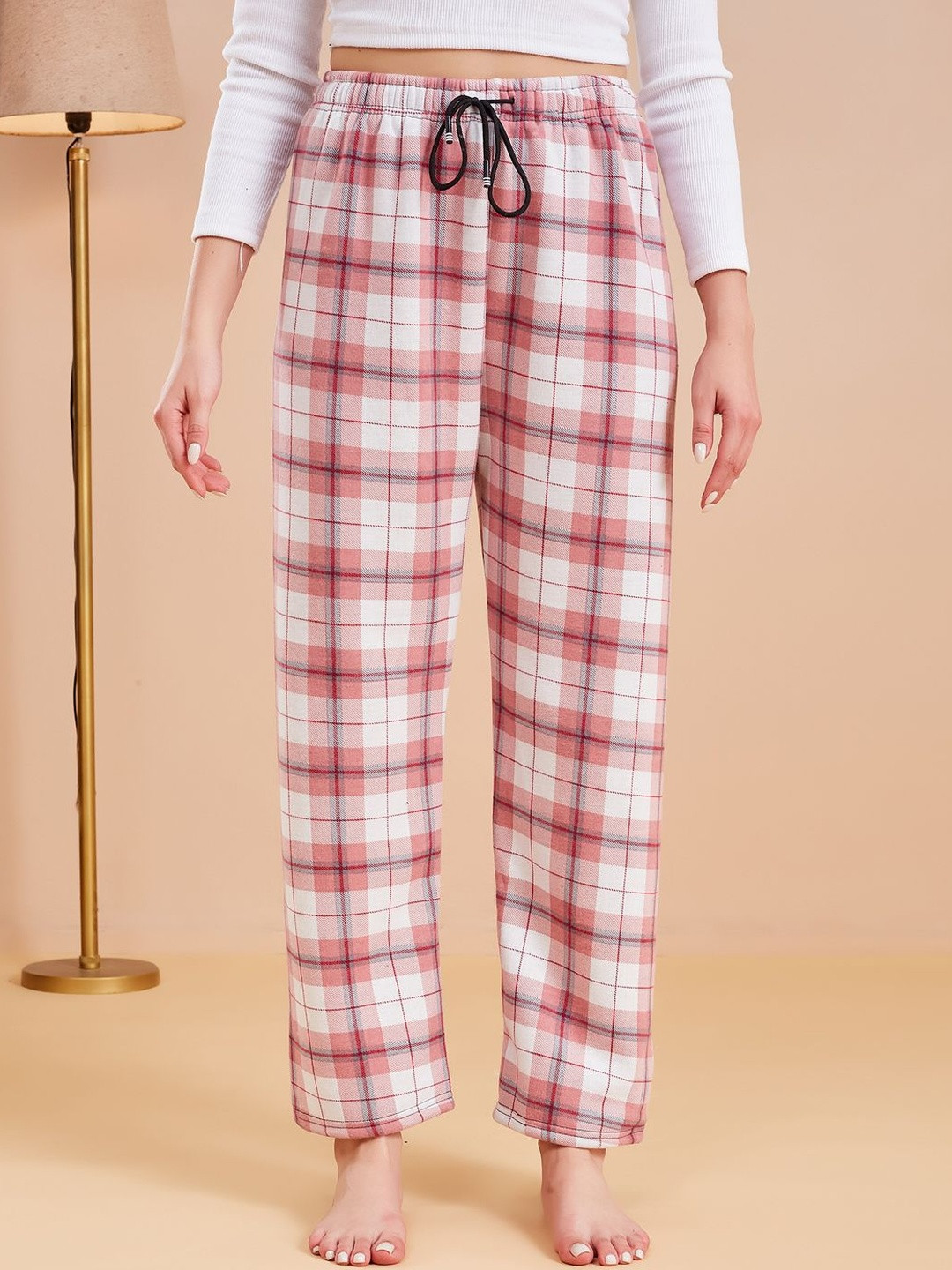 SECRETS BY ZEROKAATA Printed Assorted Fleece Winter Fur Lounge Pants For Women