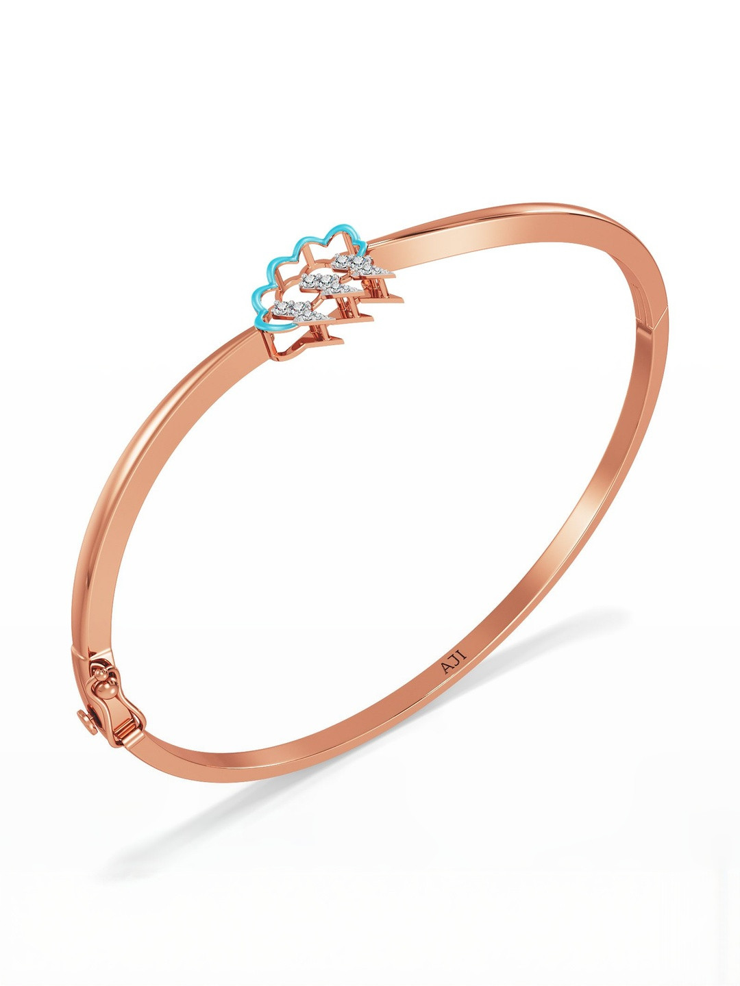 Joyalukkas 18Kt Rose Gold Bracelet With 0.04 Carat Natural Diamond - 12.2g