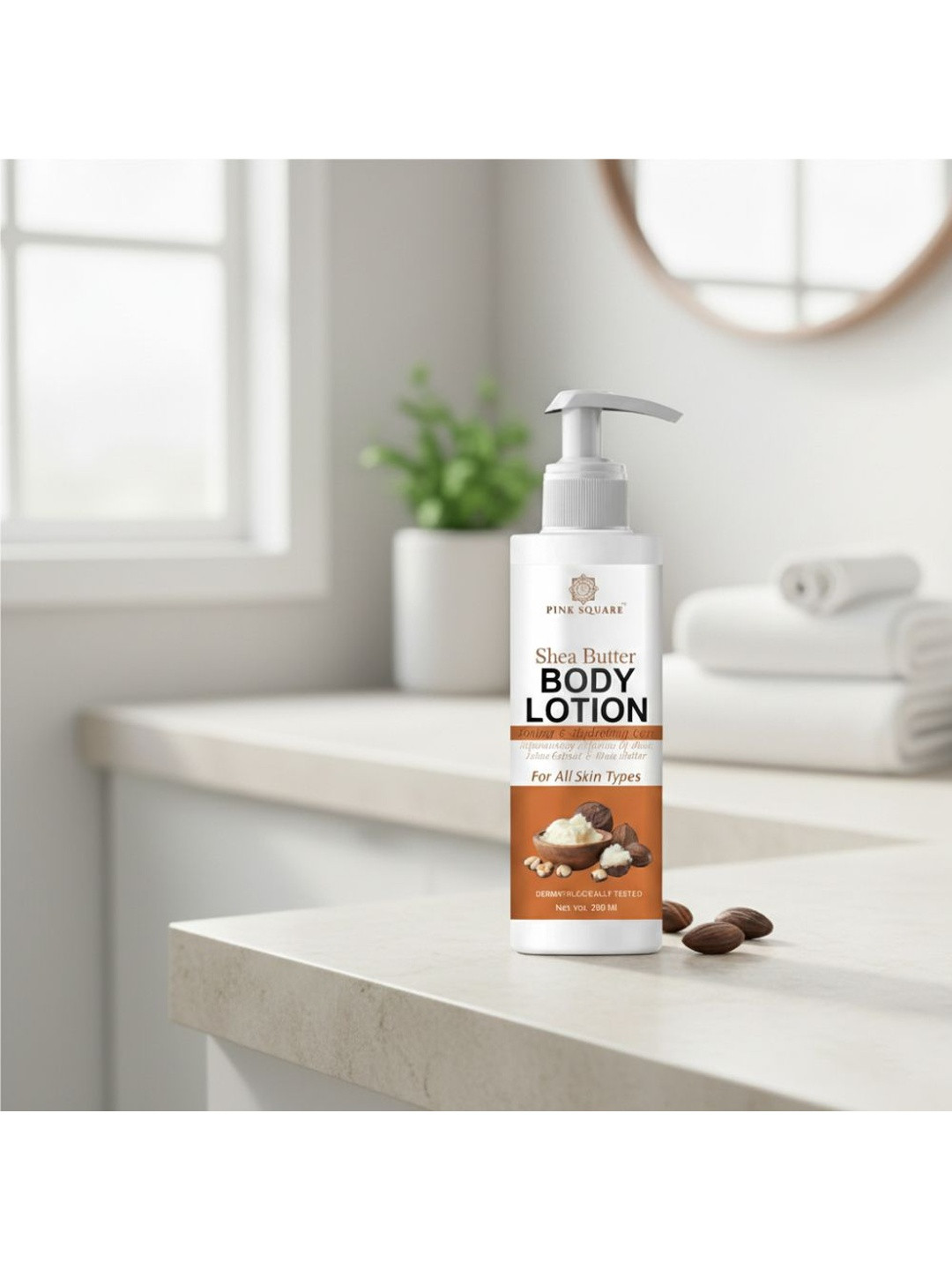 Pink Square Shea Butter Body Lotion For Deep Moisturizing - 200 ml