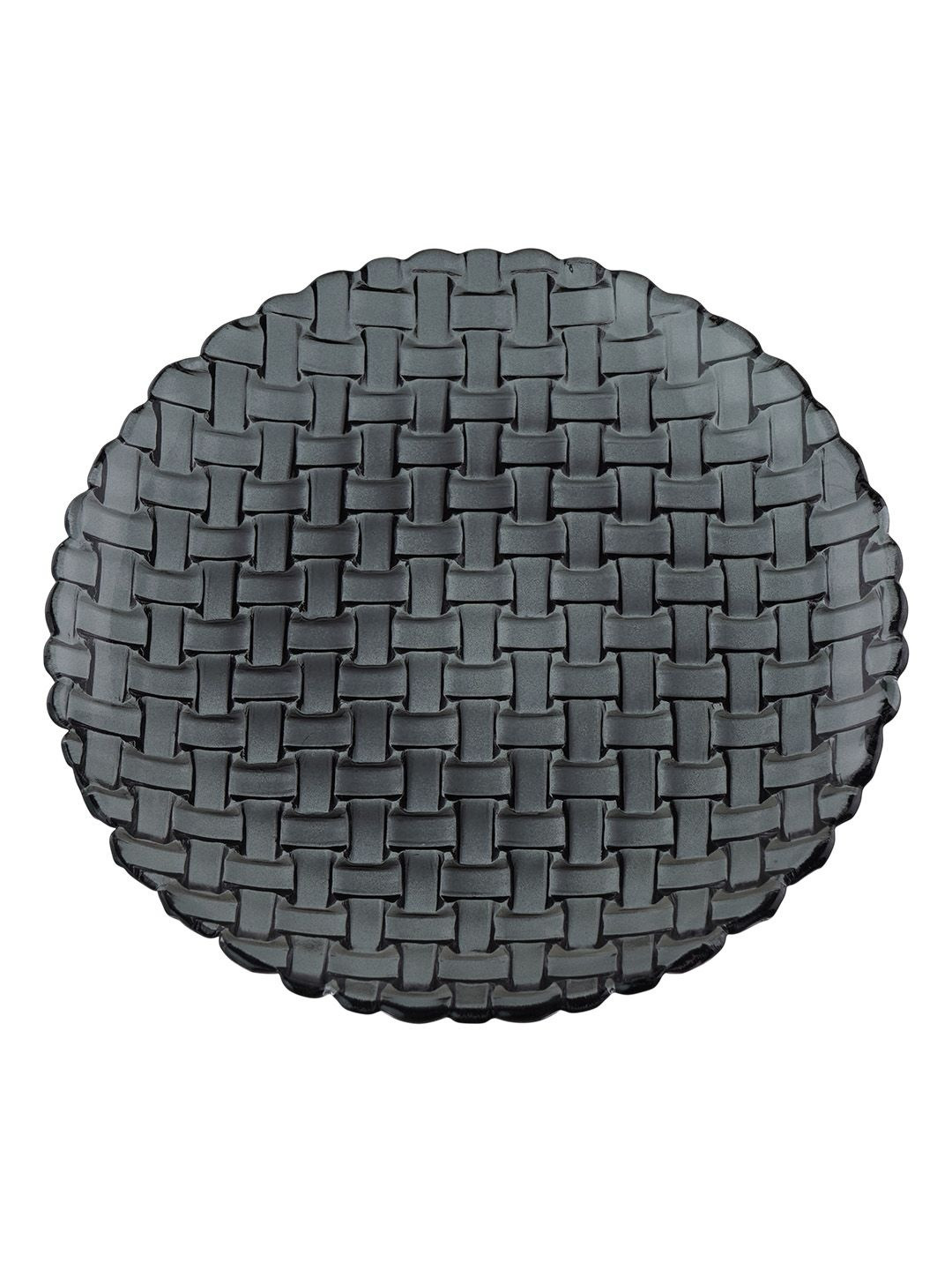 RUHANI HOMES Black 6 Pieces Geometric Dishwasher And Microwave Safe Plates