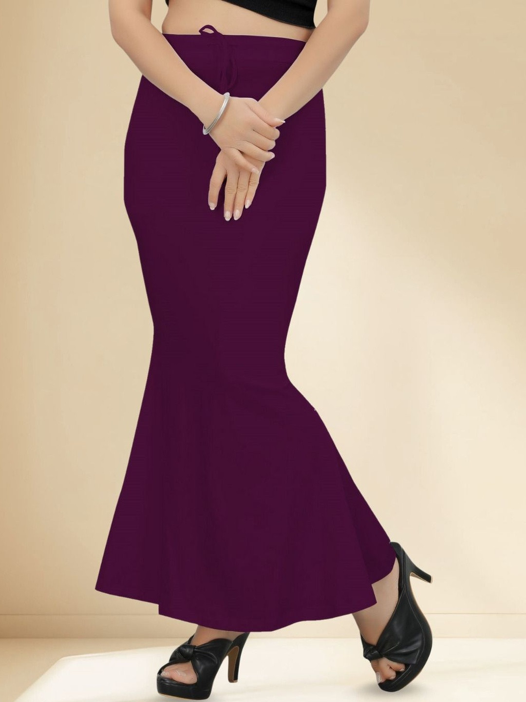 POOJARAN SAREE High Rise Mermaid-Fit Stretchable Saree Shapewear