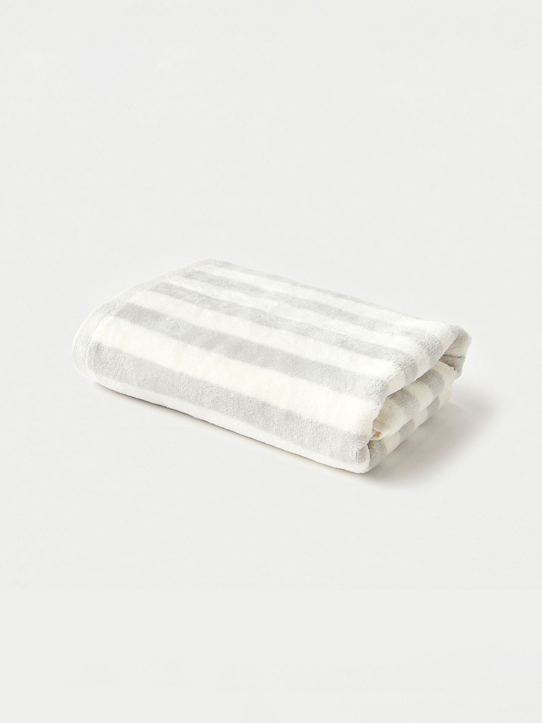 Juniors by Babyshop Kids Grey Striped Cotton 450 GSM Absorbent Hand Towel 50 cm x 90 cm