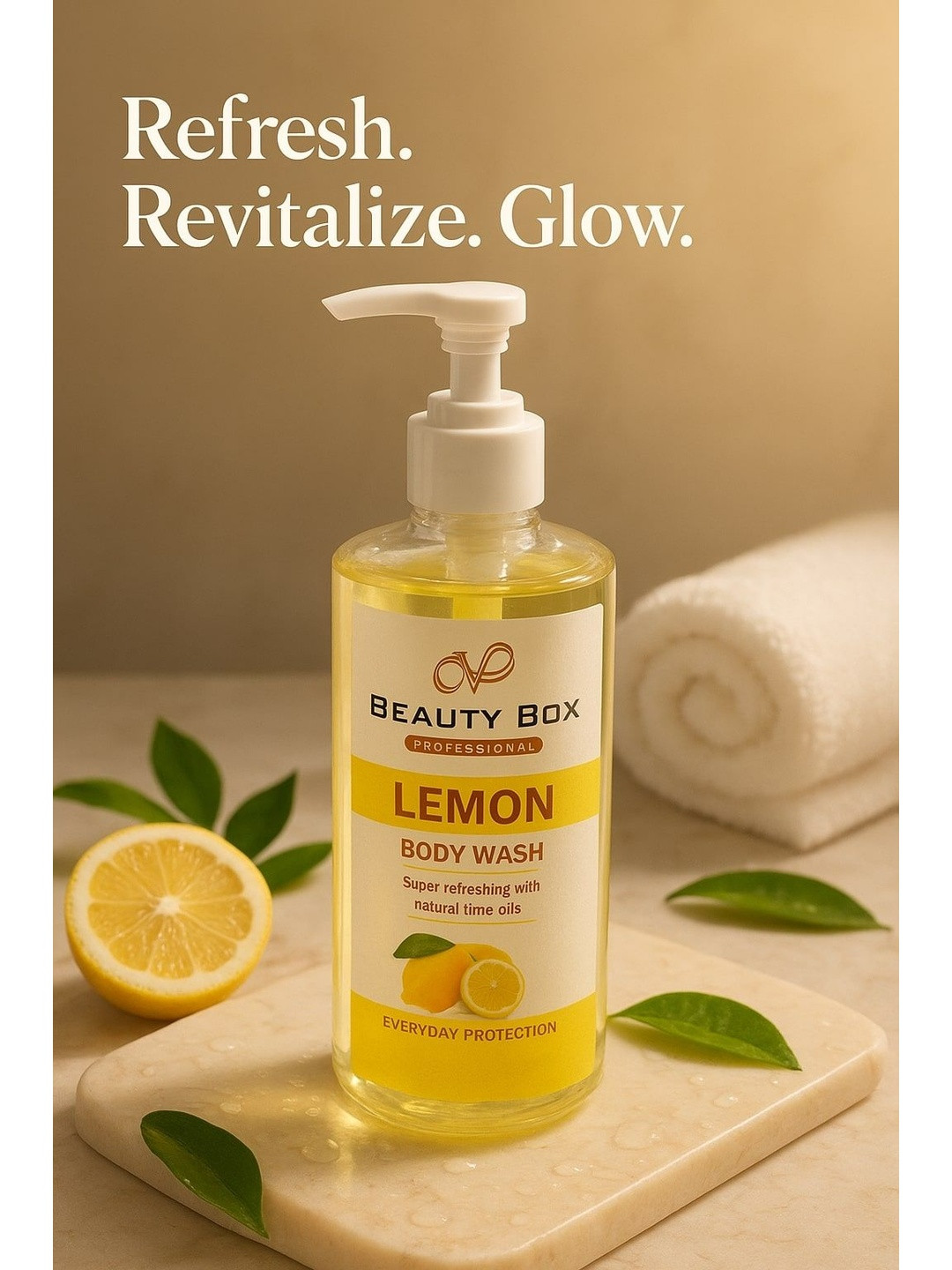 VV BEAUTY BOX Lemon Body Wash For Refreshed & Radiant Skin - 500 ml