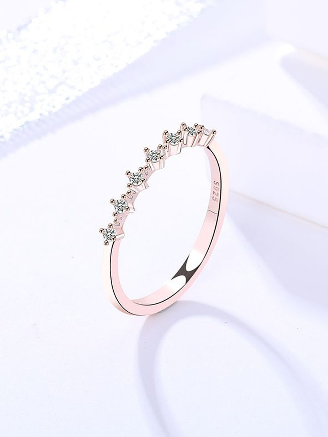 MYSTICFLAVIA Women Rose-Gold Sterling Silver Ring