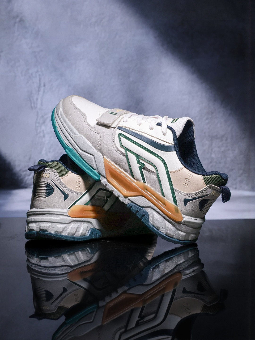 ASIAN Urban-34 Men Colourblocked Round Toe Lace-Ups Sneakers