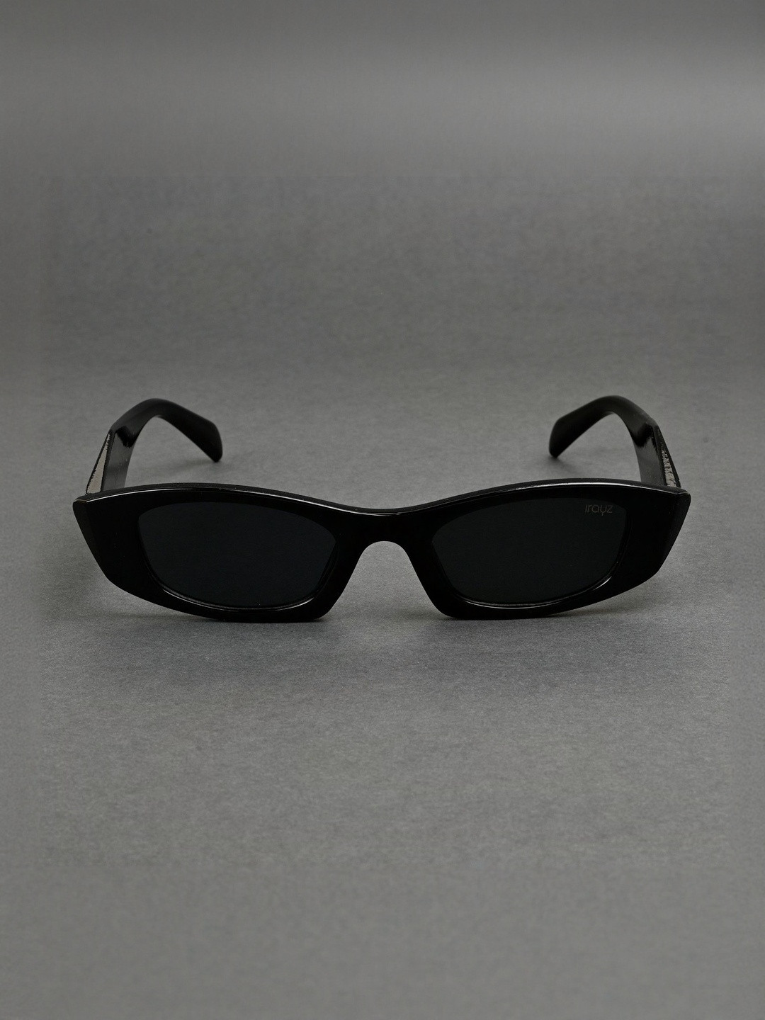 Irayz Women Black Lens & Black Rectangle Sunglasses with UV Protected 3981