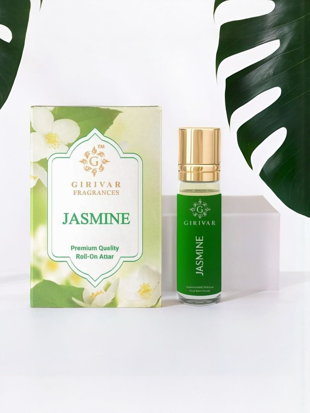 Girivar Set Of 2 Jasmine & Sandal Long Lasting & Alcohol-Free Roll On Attar - 6 ml Each
